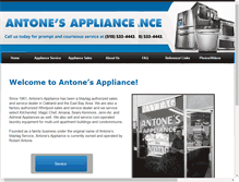 Tablet Screenshot of antonesappliance.com